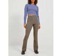 Jack & Jones Pantalón flare con cintura elástica de mujer. Marrón claro 42 (XL)