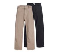 JACK & JONES Pantalón 'JPSTALEX RAYE WORKER' marrón / negro 34x32 marrón / negro