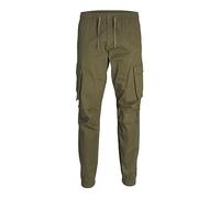 Jack & Jones Pantalones Cargo Hombre Kane Noah Cuffed, Noche de Oliva, XL