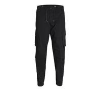 Jack & Jones Pantalones Cargo Noah para Hombre, Negro, 41-44.5