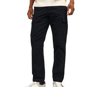 Jack & Jones Pantalones Cargo para Hombre, Corte Relajado, Pantalones Cargo, Negro, 27W / 30L