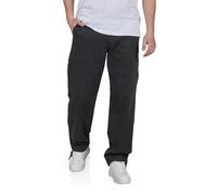 JACK & JONES Pantalones cargo para hombre, elásticos, holgados, con bolsillos, color negro, beige, verde, 30, 31, 32, 33, 34, 36, 38, Negro (12280782), 36W / 32L