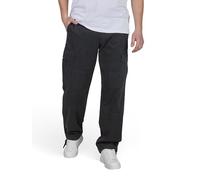 JACK & JONES Pantalones cargo para hombre, elásticos, holgados, con bolsillos, color negro, beige, verde, 30, 31, 32, 33, 34, 36, 38, Negro (12280782), 32W / 32L