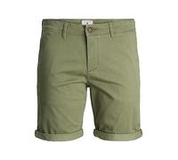JACK & JONES Pantalones Cortos Chinos Ajustados para Hombre Cintura Media - Corte Regular, Color:Verde, Talla:XXL