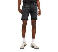 JACK & JONES Pantalones Cortos de Mezclilla Bermuda Regular Fit con Cremallera, Color:Negro-2, Talla:M