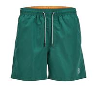 JACK & JONES Pantalones Cortos Jpstfiji Jjswim Solid LY Sn para Hombre, Verde Oscuro/Detalle: sólido, S