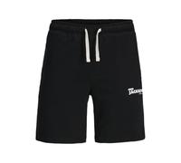 JACK & JONES Sweat Shorts Mid Jpstgordon Charge Print-Pantalones Cortos de chándal Mediados, Negro, S Hombres