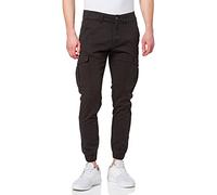 JACK & JONES Pantalones Deportivos de algodón para Hombre, Ajustados, Tipo Cargo, para Hombre, Negro, 36W/32L