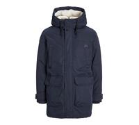 JACK & JONES Parka para hombre, azul marino, XL