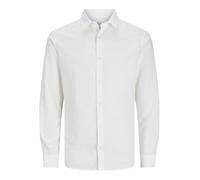 JACK&JONES PLUS Camisa de Manga Larga para Hombre Jjebreeze LS Sn Pls, Blanco, 6XL Grande