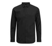JACK&JONES PLUS Camiseta para Hombre Jjjoe LS Plain PS, Negro, 3XL