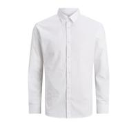JACK&JONES Plus Camiseta para Mujer Jjjoe LS Plain PLS, Blanco, 4XL