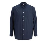 JACK & JONES PLUS EOXFORD Shirt L/S S21 PS Camisa, Navy Blazer/Fit:Plus Size, 4XL para Hombre