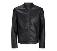 JACK & JONES Plus Faux Leather Jacket Plus Faux Leather Jacket Black EU7XL US5XL Black