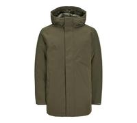 JACK&JONES PLUS JJEKEEN PLS - Parka para hombre, hoja de grapa, talla 4XL, marrón, XXXXL