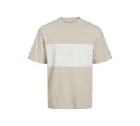 JACK & JONES PLUS Jjelegacy Blocking camiseta SS ONeck N PLS Camiseta, Moonbeam, XXXXXL para Hombre