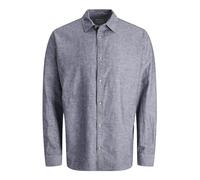 JACK&JONES PLUS Jjelinen LS Sn Pls-Camiseta Camisa de Manga Larga, Tejido Vaquero, XXXL para Hombre