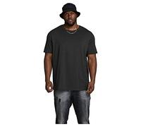 Jack & Jones Plus Jjeorganic Basic-Camiseta de Manga Corta con Cuello Redondo, Black, 3XL para Hombre