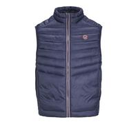 JACK&JONES PLUS Jjesprint Collar Noos Pls-Calentador de Cuerpo Chaleco Acolchado, Chaqueta Azul Marino/Detalle: Costuras Rojas verdaderas, XXXXXL para Hombre