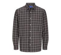 JACK&JONES PLUS Jorjoshua-Camiseta de Franela a Cuadros Camisa de Manga Larga, Pavement, 3XL para Hombre