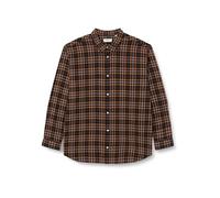 JACK&JONES PLUS Jorjoshua Check Camiseta LS Pls Camisa de Ocio, marrón, XXXXXL para Hombre