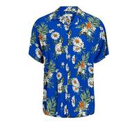 JACK & JONES PLUS Jorluke Flores Resort Camiseta SS Pls Camisa, Azul náutico, 4XL para Hombre