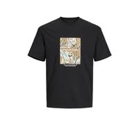 JACK&JONES PLUS Jorsequoia tee SS Crew Neck Pls Camiseta, Negro, XXXL para Hombre