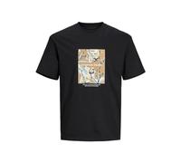 JACK&JONES PLUS Jorsequoia tee SS Crew Neck Pls Camiseta, Negro, XXXXXL para Hombre