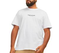 JACK&JONES PLUS Jorvesterbro tee SS Crew Neck Noos Pls, Blanco Brillante, 3XL