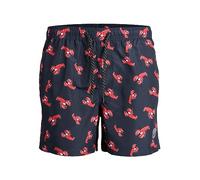 JACK & JONES PLUS Jpstfiji Jjswim Animal LY Sn PS Bañador para Hombre, Azul Marino, 44