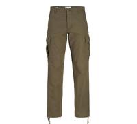 Jack&Jones Plus Jpstkane Jjbarkley Cargo Pant Noos Pls - Pantalones Cargo para Hombre, Noche de Oliva, 40W x 32L