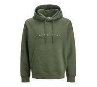 JACK & JONES Plus - Sudadera con capucha para hombre Jjestar Jj Noos Pls, Verde oliva, XXL