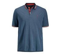 JACK & JONES Polo clásico de Talla Grande para Hombre, Azul Denim., 7XL