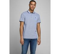 JACK & JONES Polo de manga corta de punto piqué. Color azul