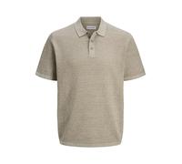 JACK & JONES Polo De Punto | Corte relaxed fit, Liso, Manga corta, Casual, Proceso suave a una temperatura máxima de 40°C