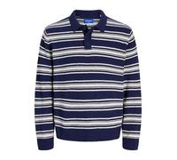 JACK & JONES Polo Jorcambridge Knit Stripe, Ocean Cavern, XXL Hombres