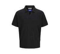 Jack & Jones Polo para Hombre Joracapulco Texture SS, Negro, XXL