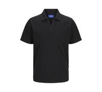 JACK & JONES Polo para Hombre Joralmeria Texture SS, Negro, L