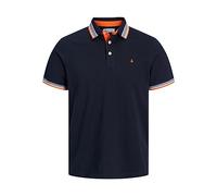 JACK & JONES Male Plus Size Einfarbig Poloshirt Polo, Navy Negro, 6XL Hombres