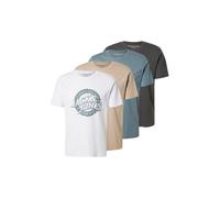 Jack & Jones Premium Camiseta 'JPRBLUBARON' brocado / caña / negro / blanco M brocado / caña / negro / blanco