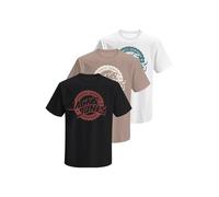 Jack & Jones Premium Camiseta 'JPRBLUBARON' brocado / caña / negro / blanco XXL brocado / caña / negro / blanco