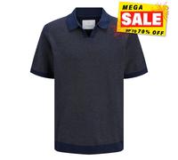 Jack&Jones Premium Punto Camisa Polo de Hombre Casual Confort Moda Azul Marino