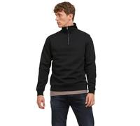 Jack & Jones S Sudadera para Hombre Jjebradley con Media Cremallera Noos, Negro, S