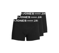 JACK & JONES Sense 3-Pack Hombre Boxers Negro S 95% algodón, 5% elastán
