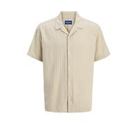 JACK & JONES Shirt Camiseta Joreaster Patras Resort SS, Beige, XL Hombres
