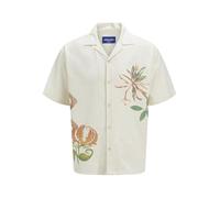 JACK & JONES Shirt Camiseta Jorluke Retiro AOP SS Se25, Cloud Dancer, L Hombres