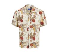 JACK & JONES Shirt Camiseta Jorluke Varenna AOP SS, Blanco Envejecido, L Hombres