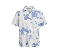 JACK & JONES Shirt Camiseta Jprblubahamas Print Resort S/S, Quiet Harbor, XXL Hombres