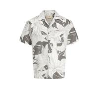 JACK & JONES Shirt Camiseta Jprblubahamas Print Resort S/S, Steeple Gray, L Hombres
