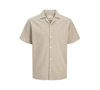 JACK & JONES Shirt Camiseta Jprbluedison Jacquard Resort S/S, Trench Coat, L Hombres